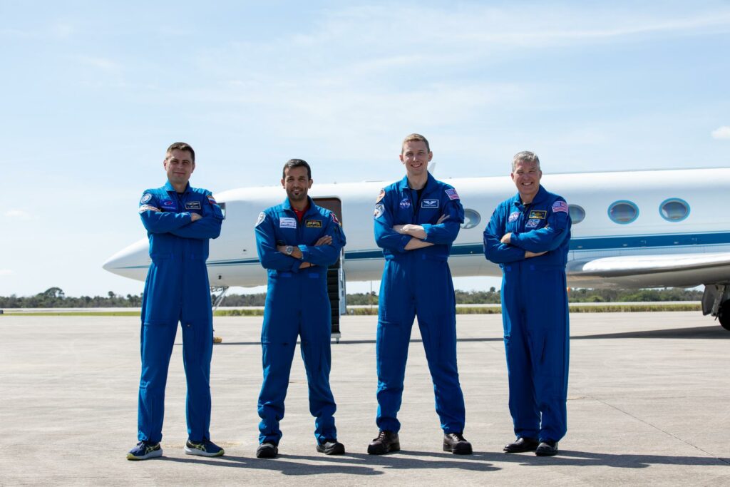 Les astronautes de la mission Crew 6 pour leur départ vers l'ISS.